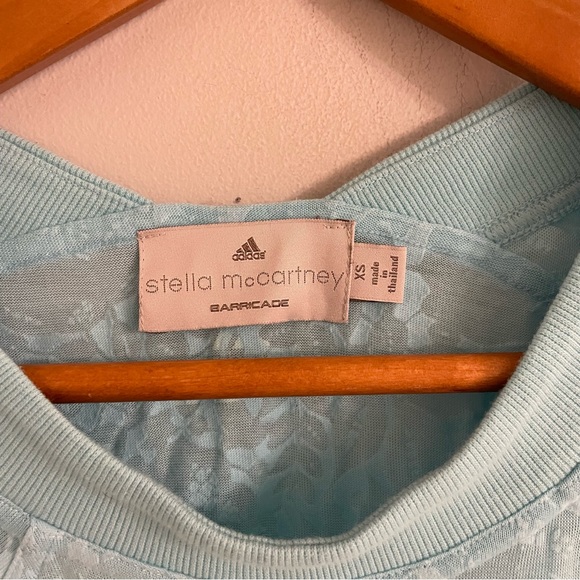 Adidas by Stella McCartney Barricade Turquoise Blue Tee - Picture 3 of 6